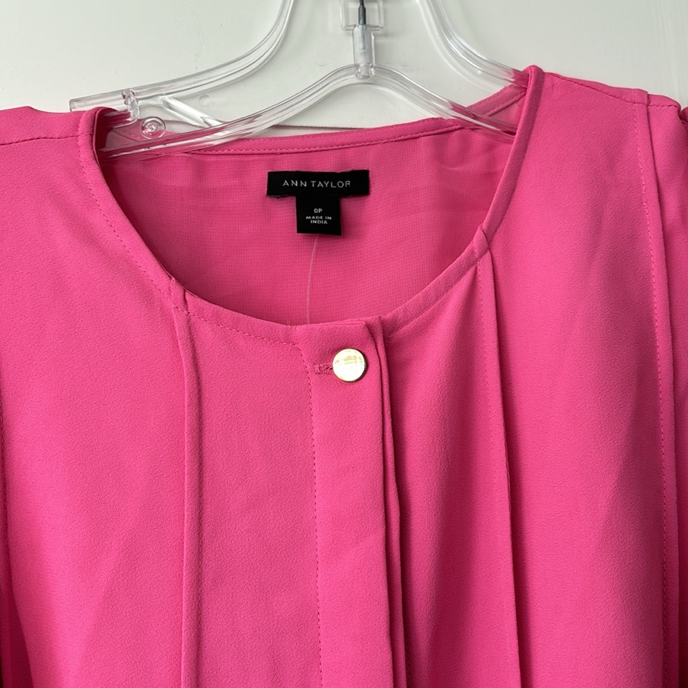 Vibrant, peony pink Ann Taylor spring dress - Picture 2 of 7
